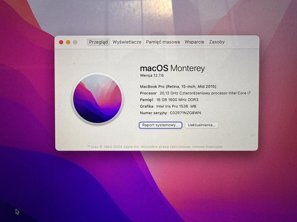 Apple Macbook PRO A1398