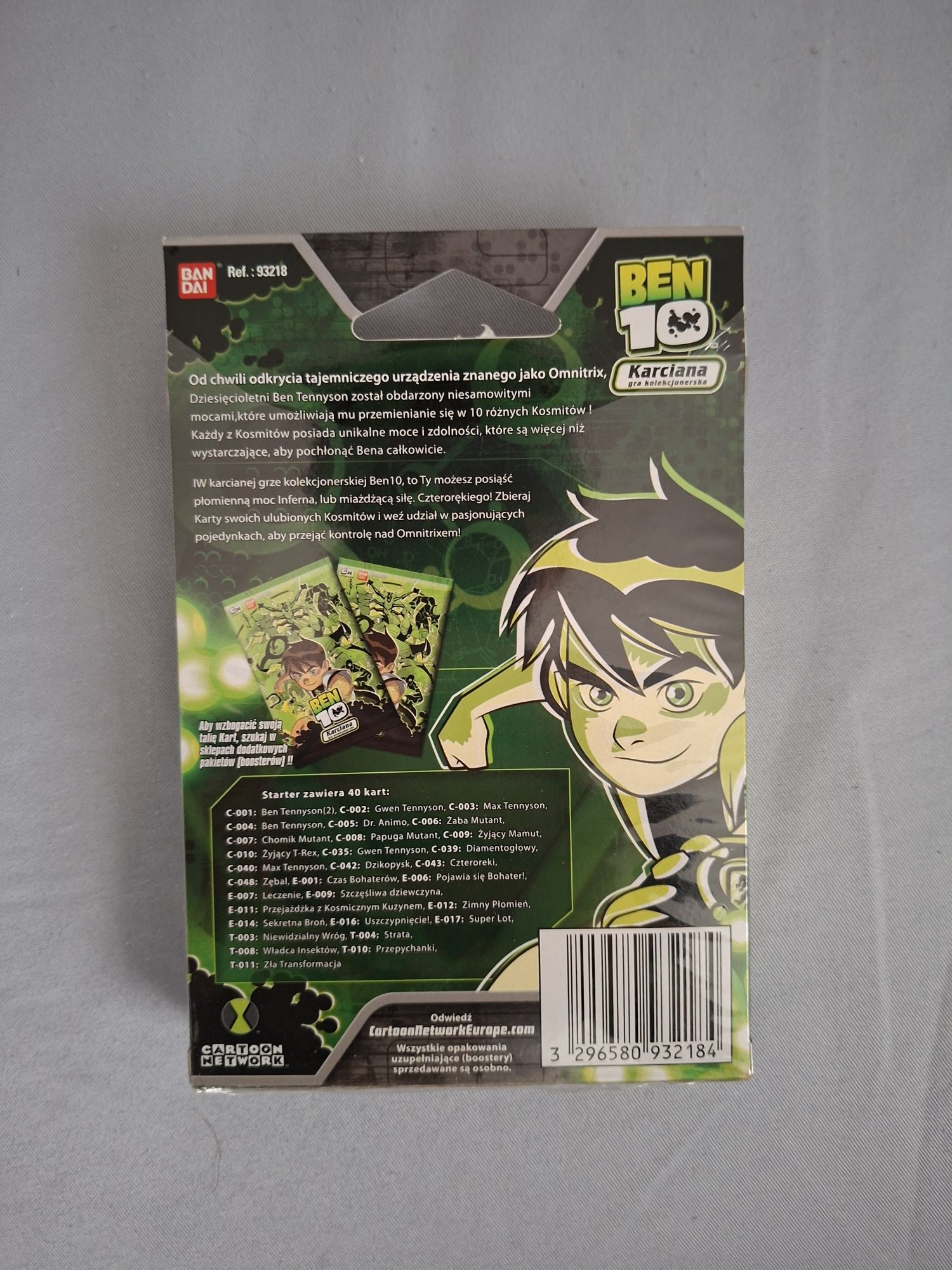 Ben 10 Karciana Gra Kolekcjonerska Bandai - Talia Startowa - Starter A
