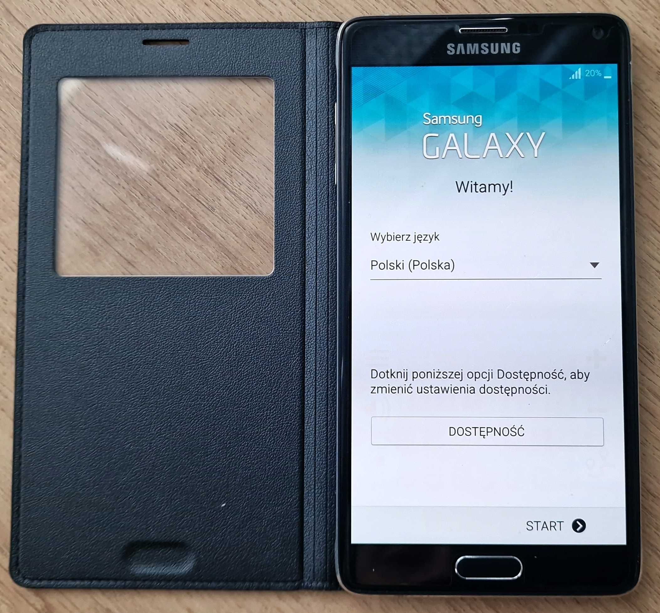 Samsung Galaxy Note 4 + nowe etui + ładowarka i etui na baterię