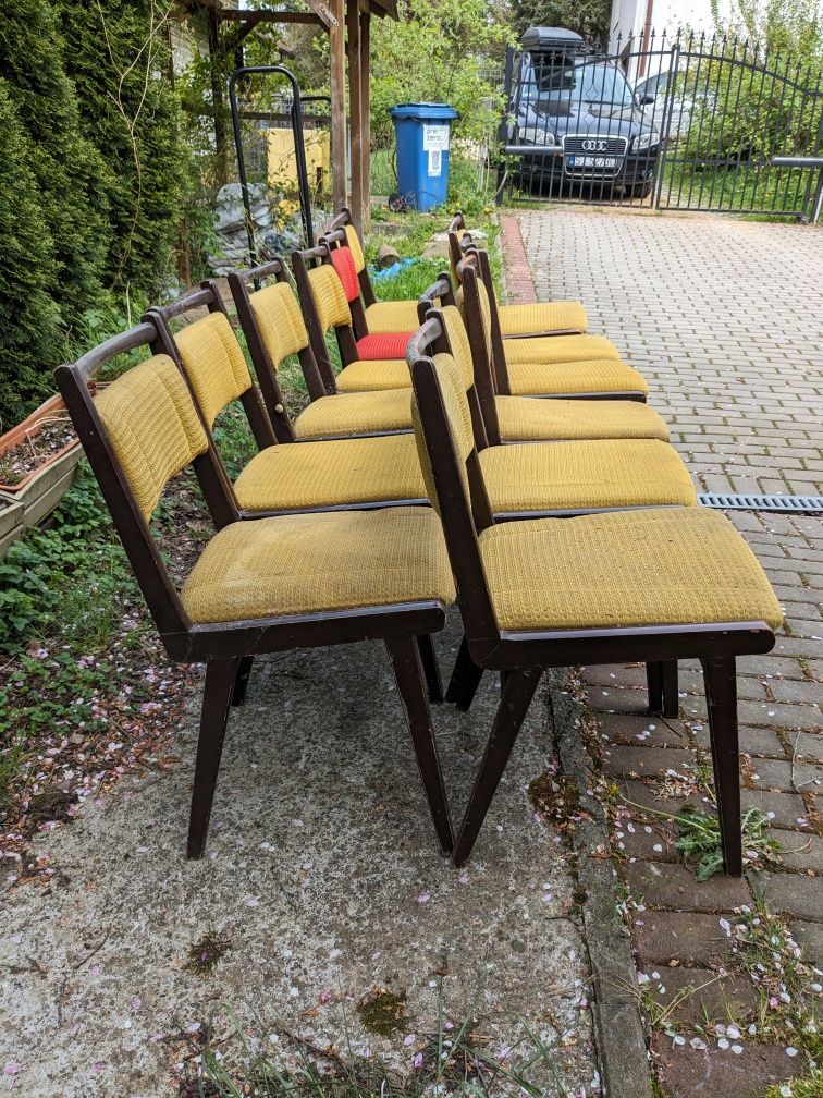 Krzesła Jasienica PRL fajny stan, krzesło vintage 12 sztuk za 350