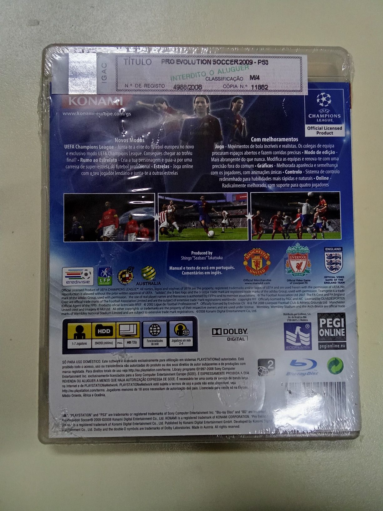 Playstation 3 - PES 2009- Jogo NOVO e Selado