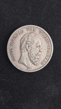 Монета  5 марок срібло