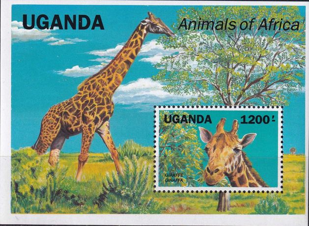 Uganda 1991 cena 7,90 zł kat.12€ - żyrafy