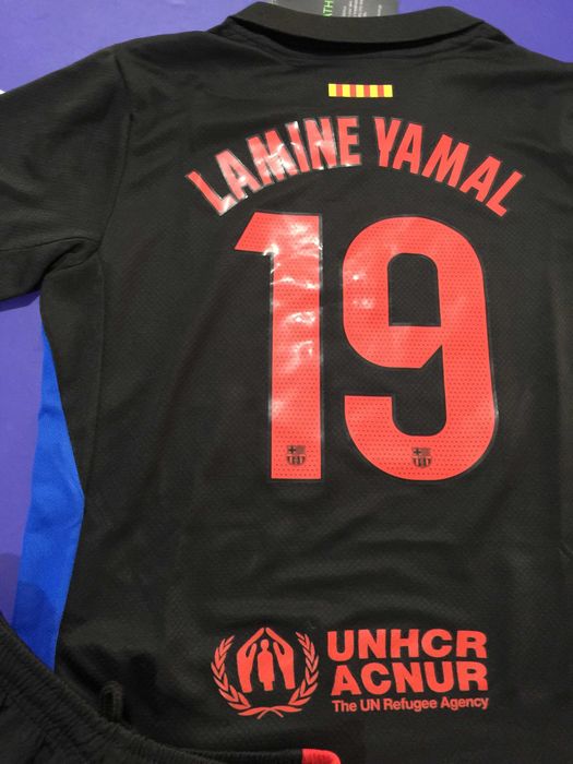 Koszulka Barcelona - Komplet dziecięcy-Lamine Yamal-wyjazdowa-R.22