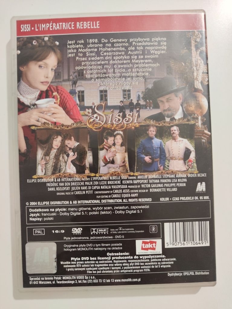 Sissi Zbuntowana Cesarzowa - płyta DVD .