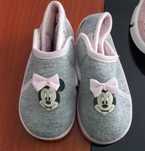 Pantufas para bebé menina: tamanhos 19 a 23