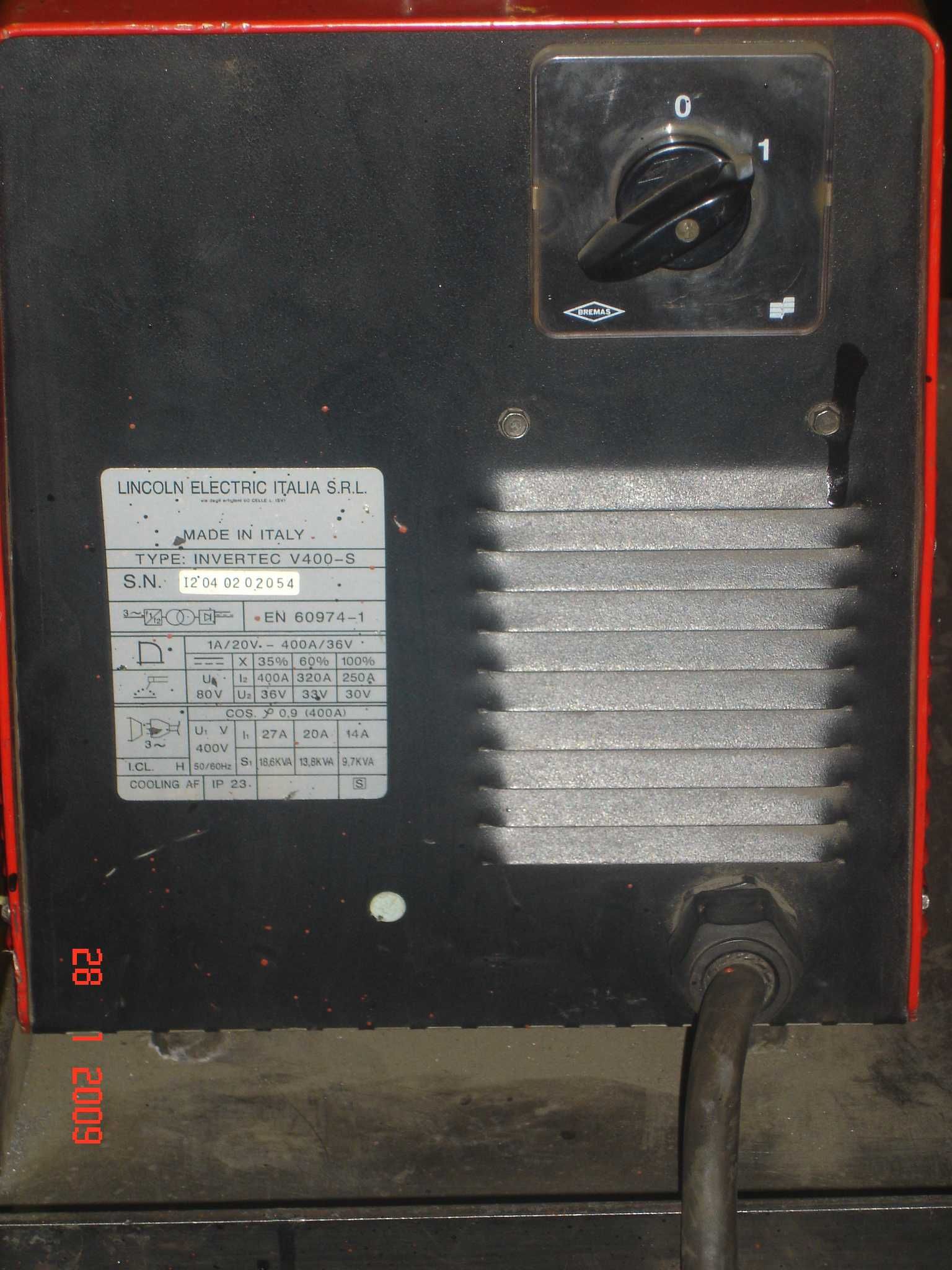 Spawarka inwerterowa Lincoln Electric V400-S