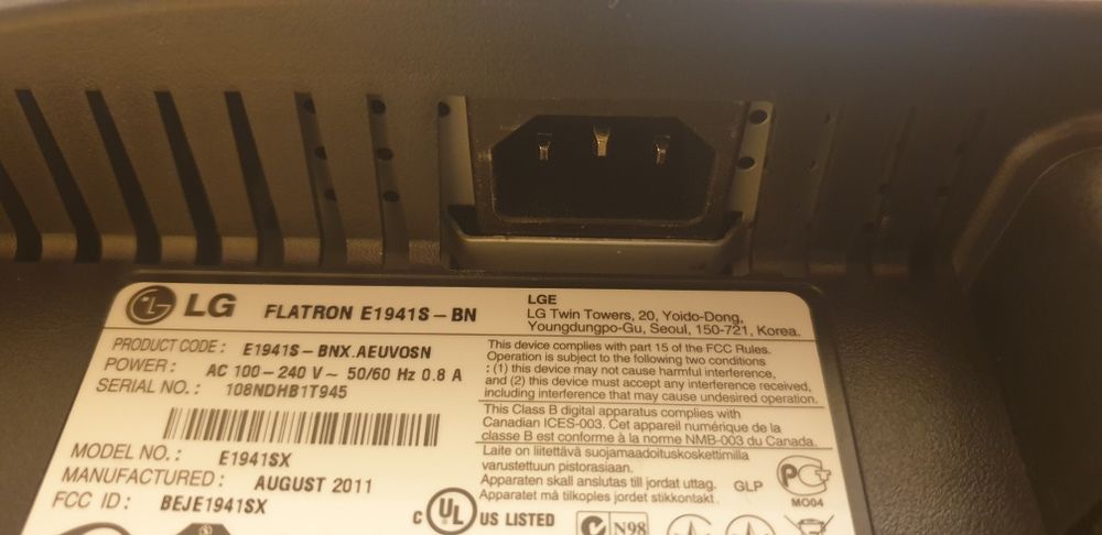 Монітор LG FLATRON E1941