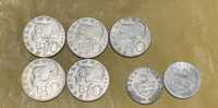 Zestaw srebrnych monet, 10 szylingiów 5 schilling Austria
