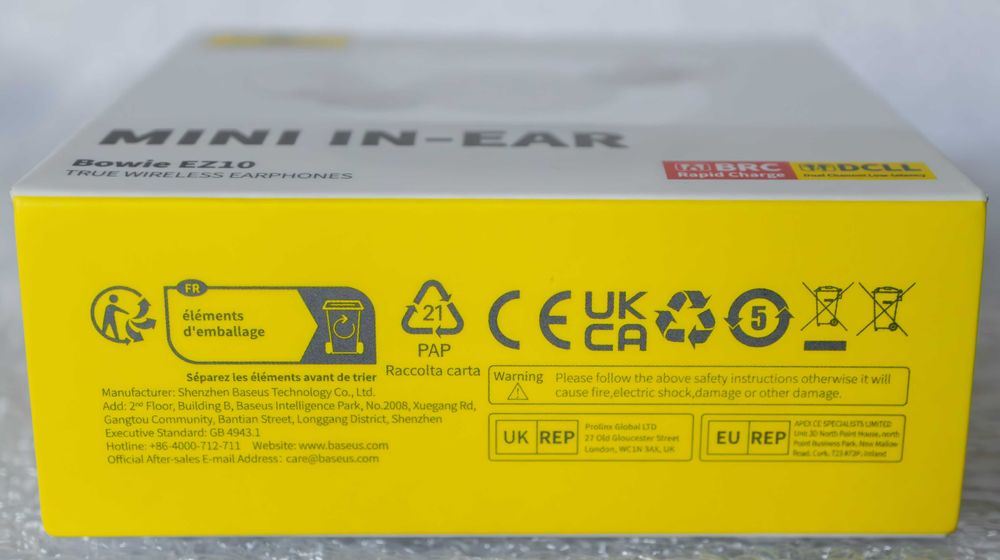 Bluetooth навушники Baseus Bowie EZ10 Mini In-Ear TWS оригінал, нові