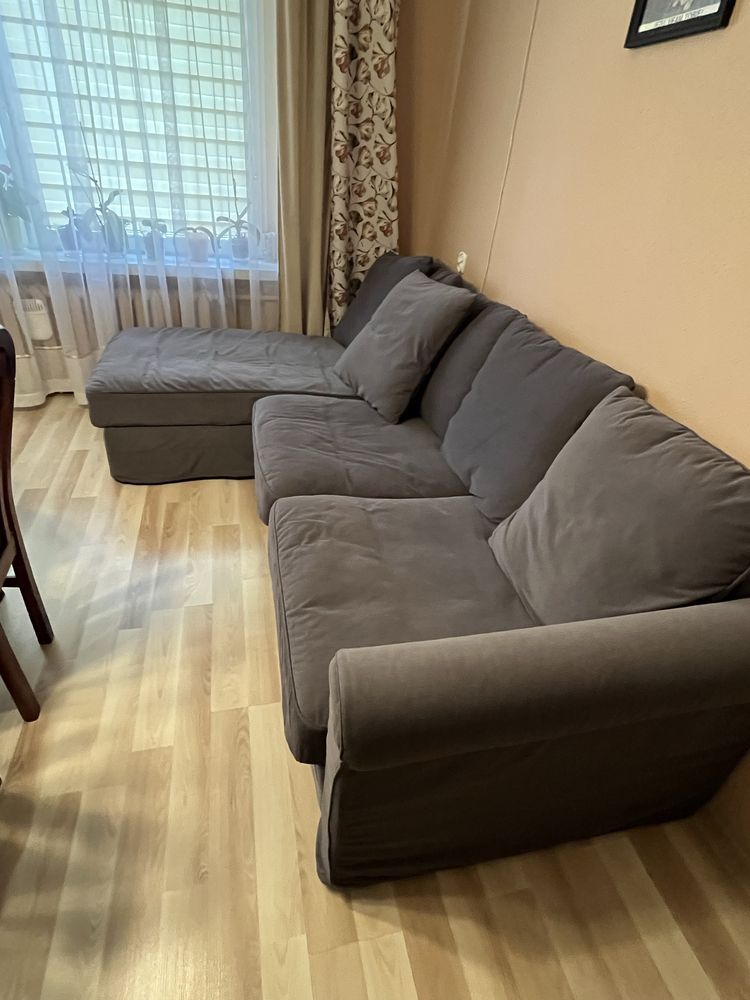 Sofa 3-os rozkładana z szezlongiem Ikea