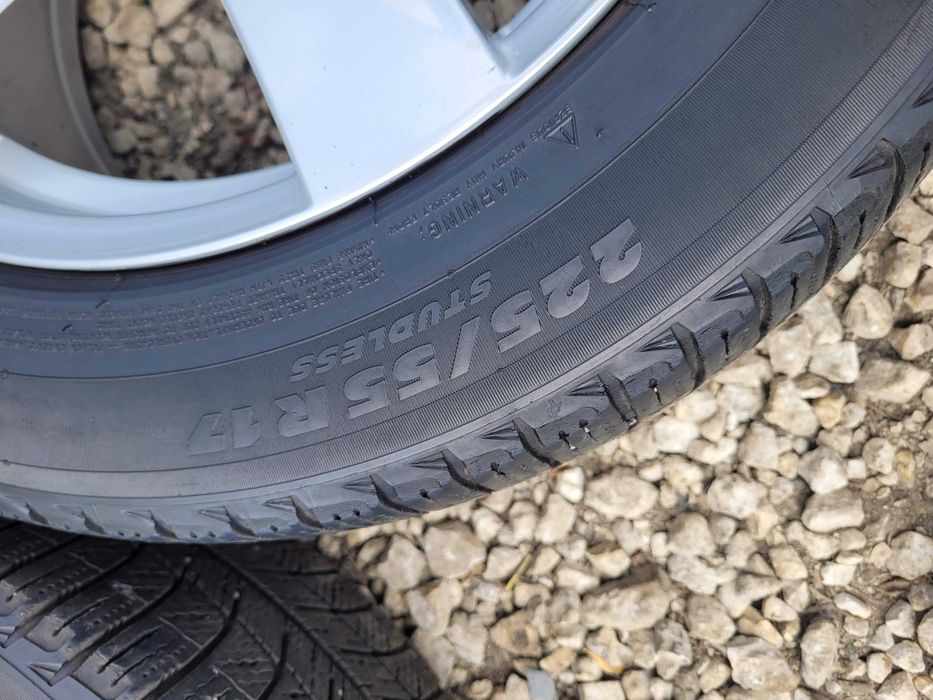 Felgi 5x112 komplet 17 cali ET35 Opony zimowe Michelin 225/55/17