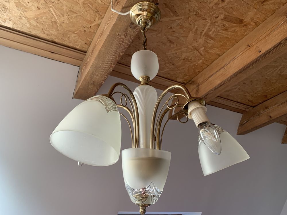 Lampy stylowe vintage z mosiadzem sufitowe i kinkiety