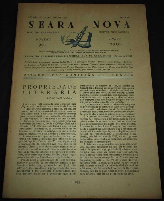 Seara Nova Ano XXV Número 991