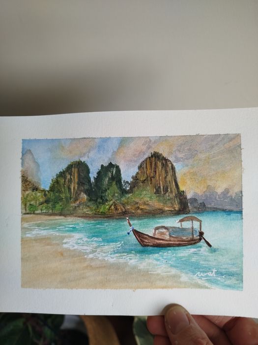 Aguarela original Tailândia