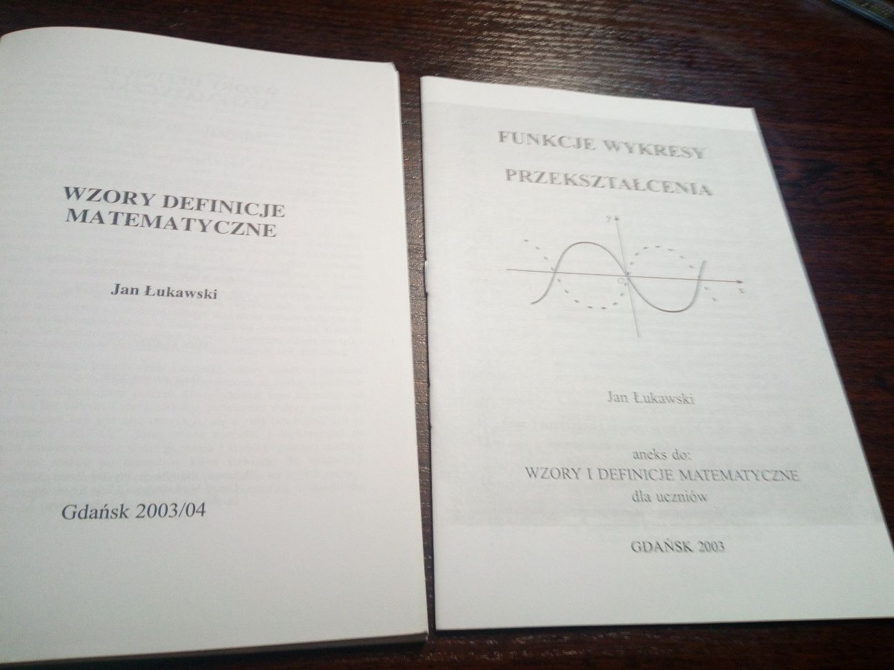 80. Wzory, definicje matematyczne Jan Łukawski - stare podręczniki