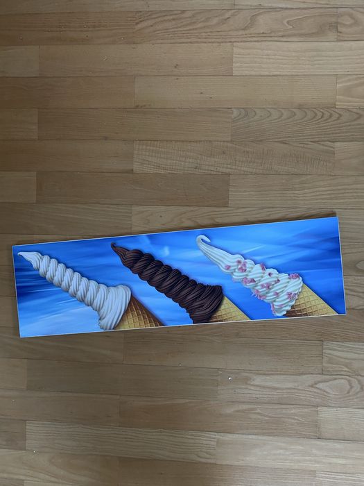 Reklama na maszynę lodow amerykanskich, twardych o wymiarach 66 X 19 c