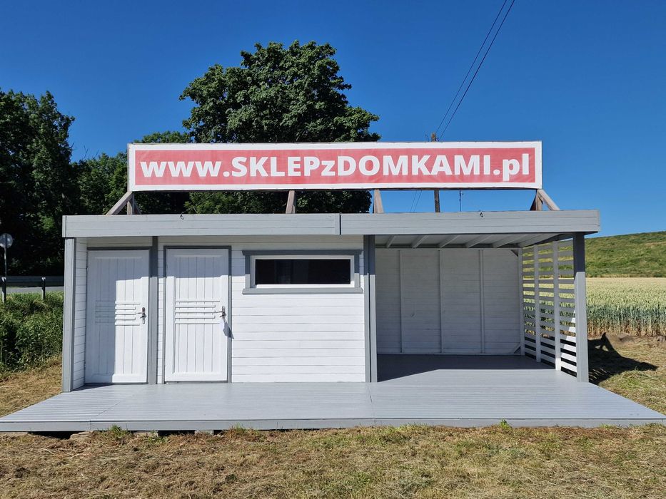 DOMEK 35m2 na ROD domek 4x4 taras 4x4 MDN10A biuro gabinet siłownia