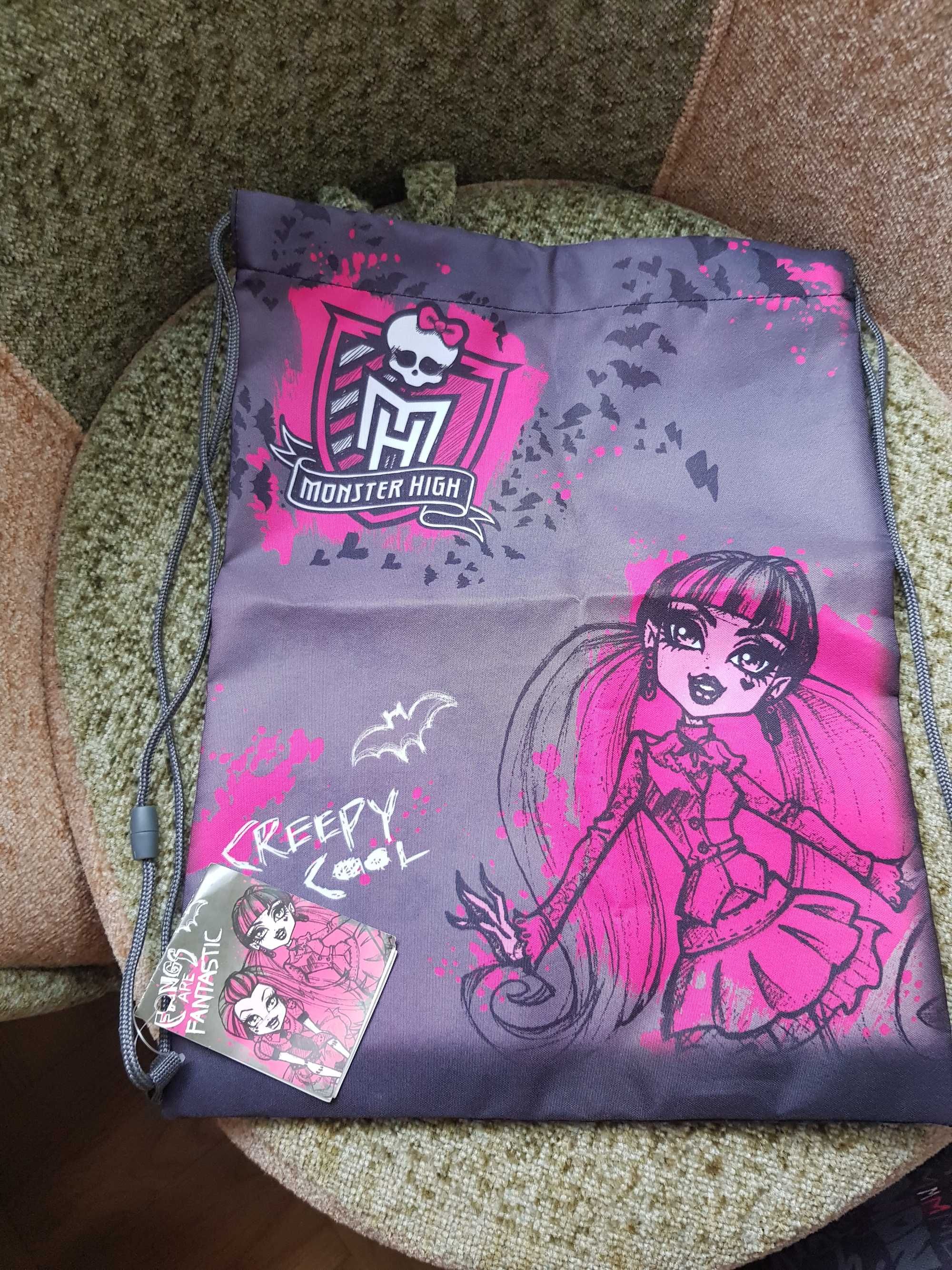 Zestaw Monster high plecak, worek, piórniki i pudełko
