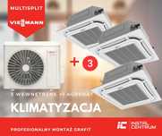 klimatyzacja Viessmann MULTISPLIT na 3 pokoje, KASETA, MONTAŻ