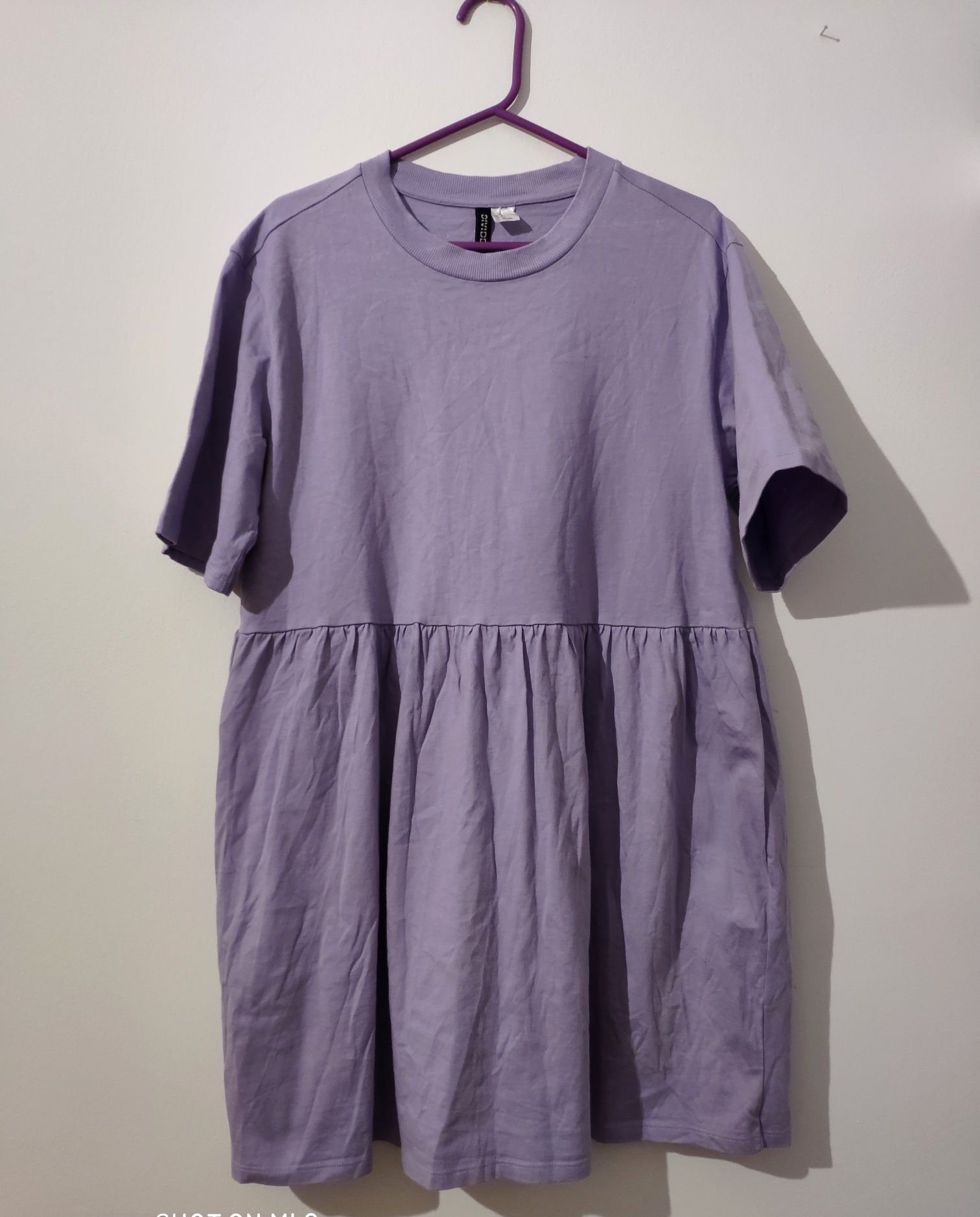 Śliczna sukienka t-shirt tunika bawełniana H&M (S) oversize