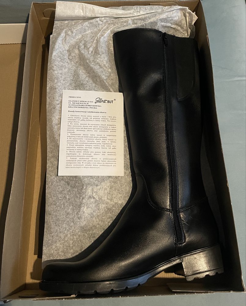 Kozaki damskie rozmiar 39 - glanzbut model 2132