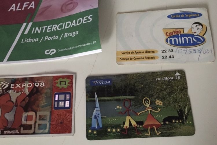 Bilhetes antigo vintage retro anos 90 (tmn telecom expo cp)