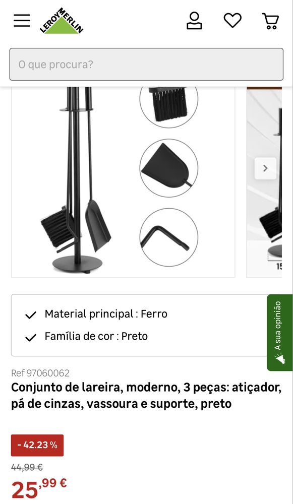Kit limpeza lareira