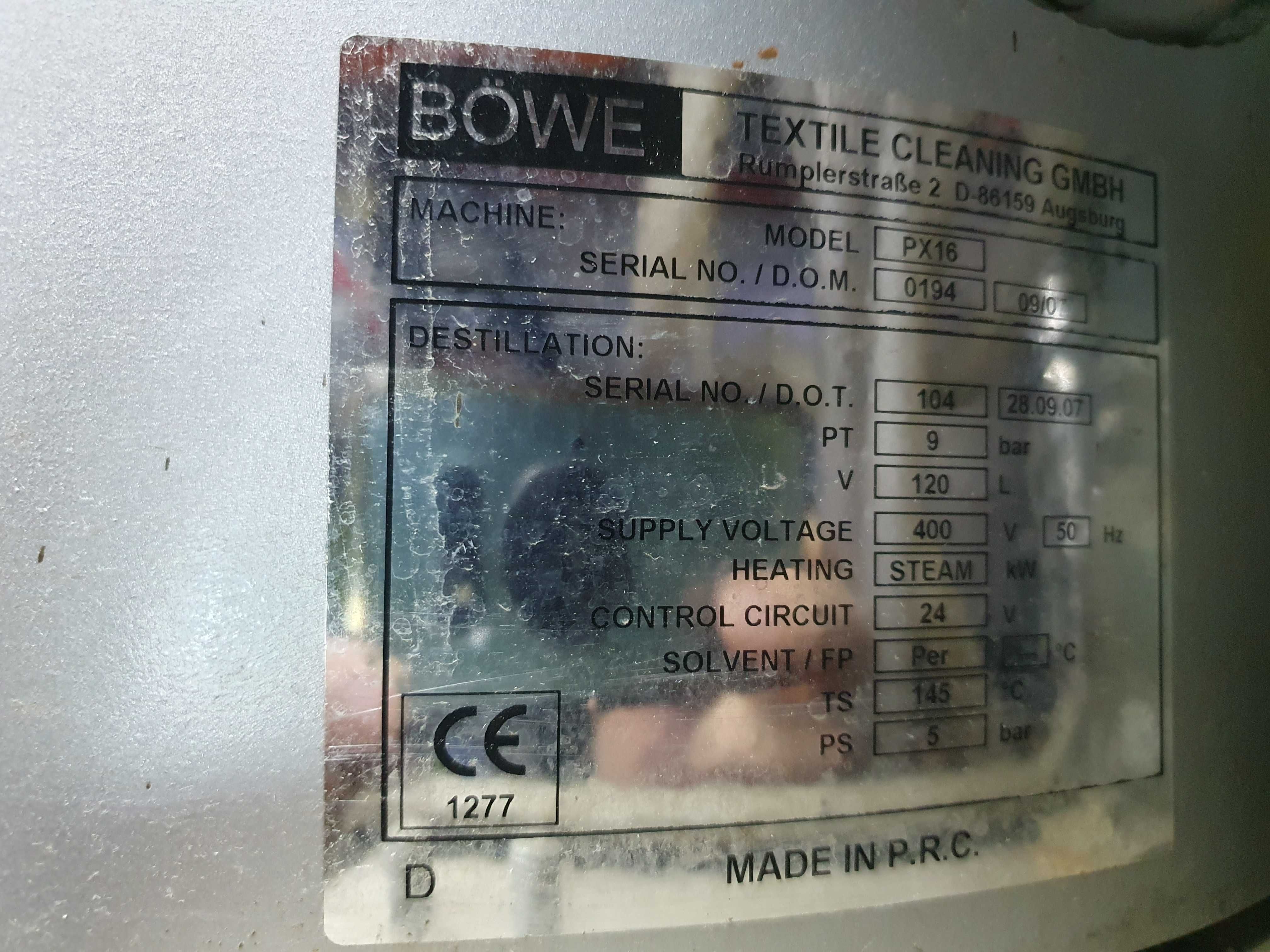 Машина для хімічного чищення Böwe StarLine PX 16