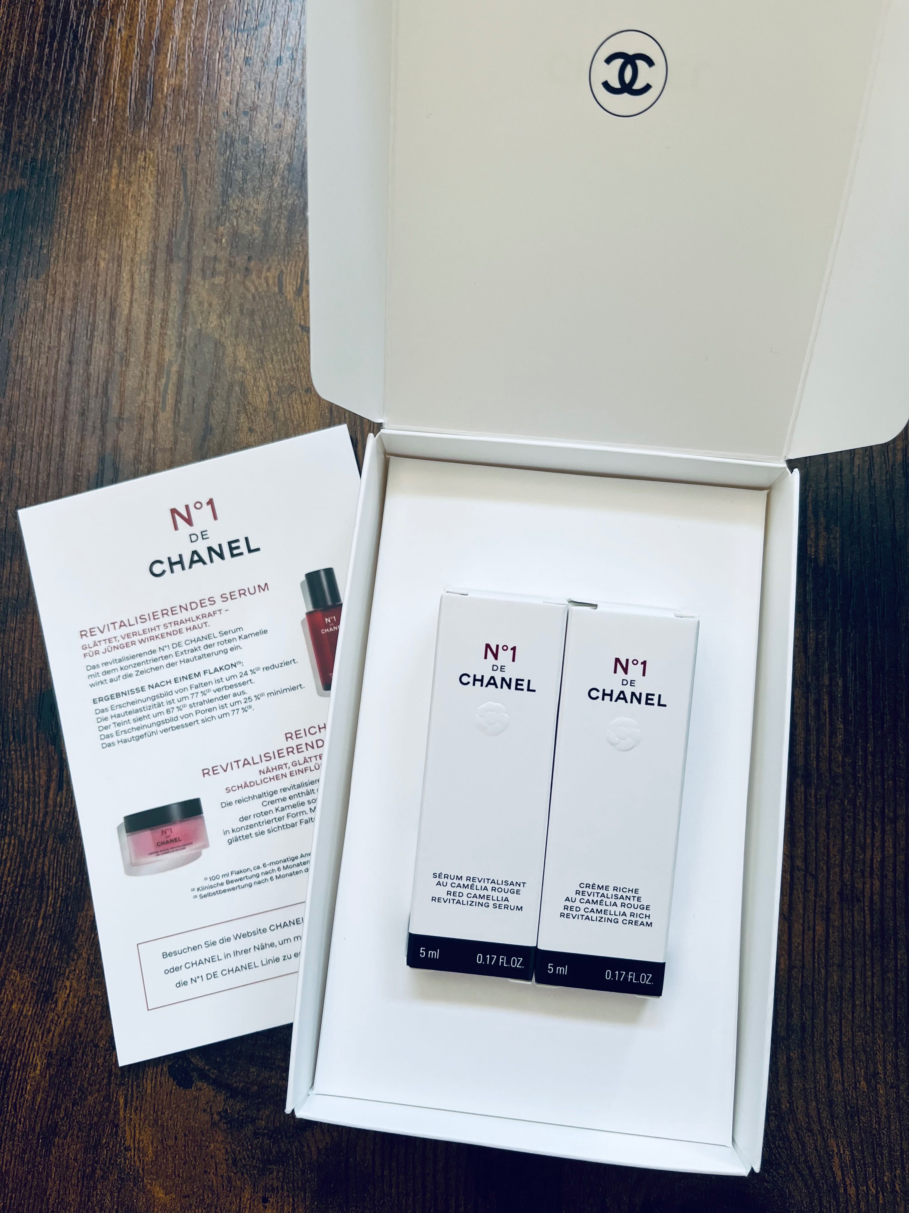 Chanel Red Camellia - serum i bogaty krem do twarzy w zestawie