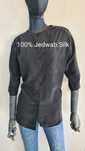 Bluzka koszulowa Koszula 100% Jedwab Silk. Czarna. Rozmiar 40 L/ 38 M.