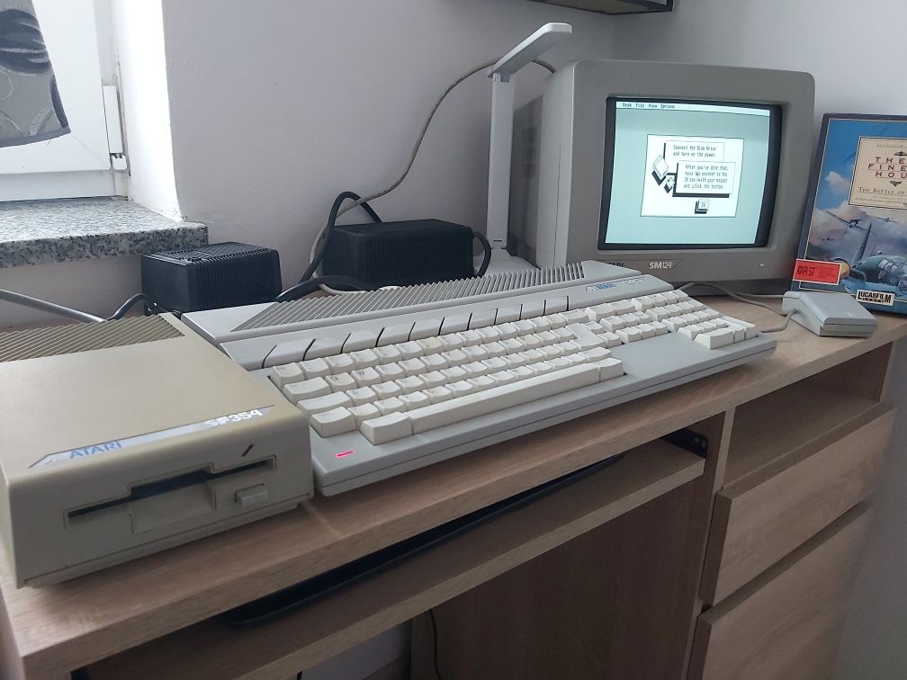 Atari 520 St +  komplet + gra Unikat