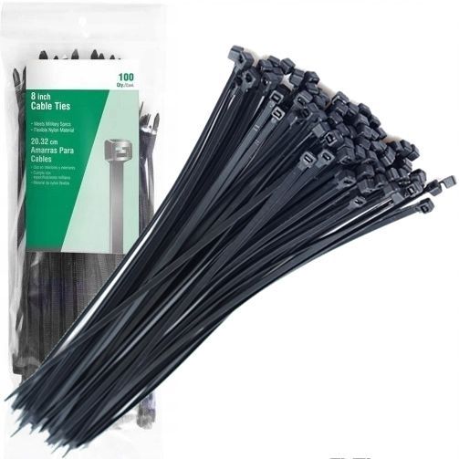 Opaski zaciskowe 1,9x100mm 100szt trytki UV czarne zaciski trytytki