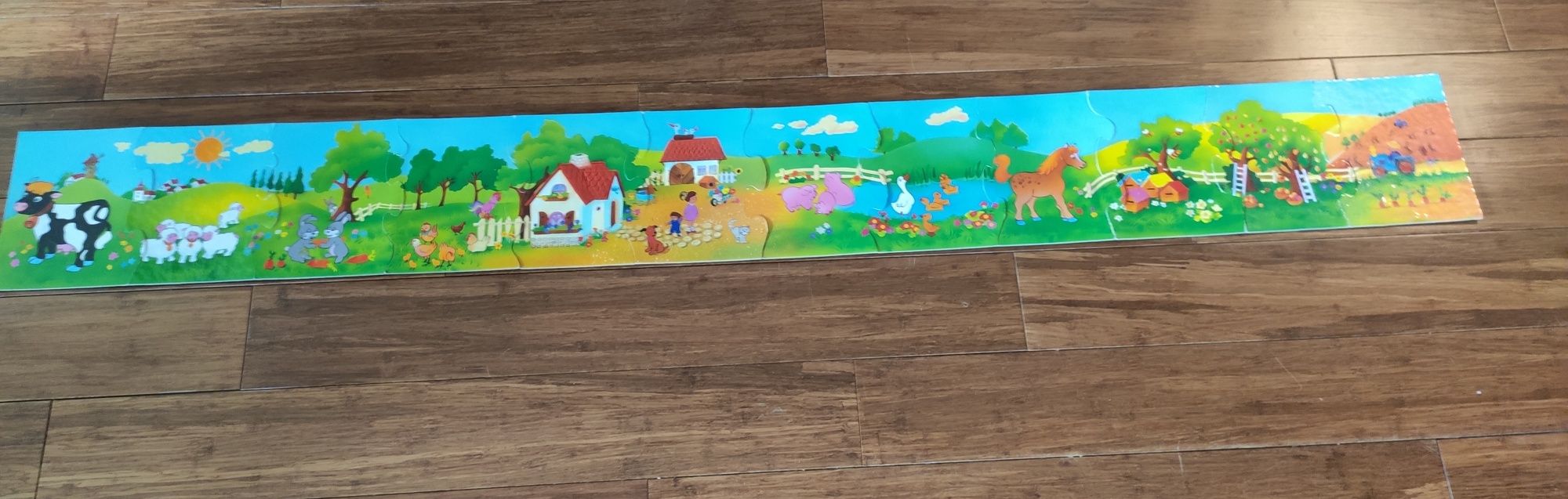 Mega Puzzle dla najmłodszych 12 elementów farma