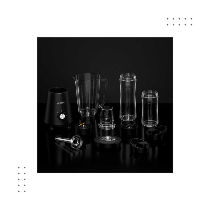 Blender Kielichowy 800 W (dzbanek, dwie butelki, młynek do kawy)