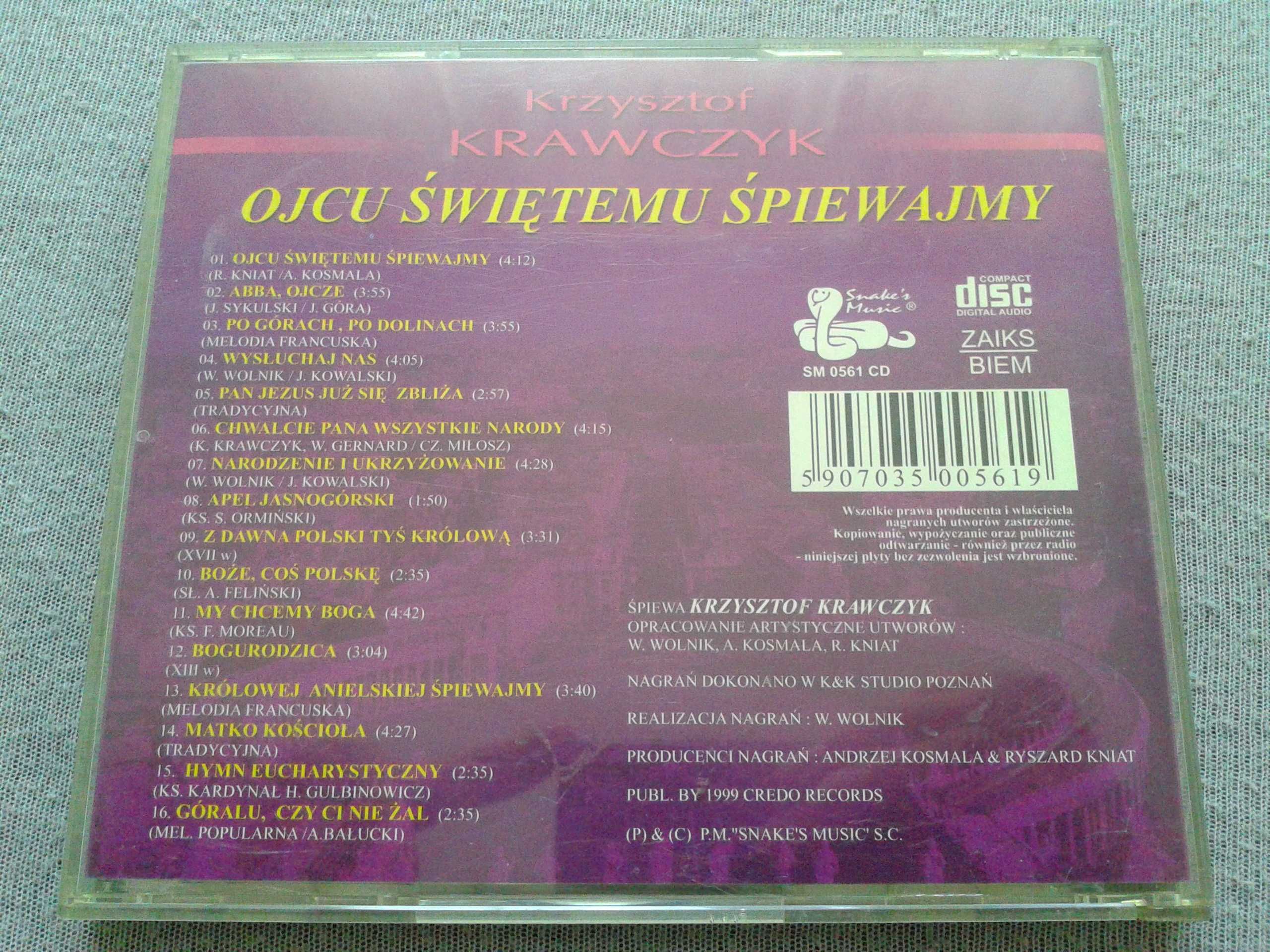 Krzysztof Krawczyk – Ojcu Świętemu Śpiewajmy CD