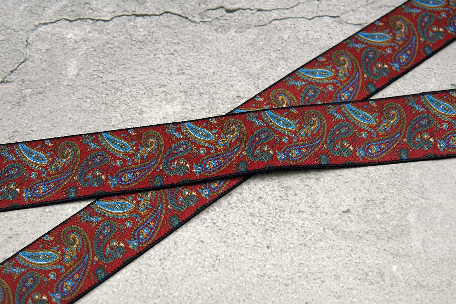SZELKI DO SPODNI na guziki paisley bordowe suitsupply PEAKY BLINDERS