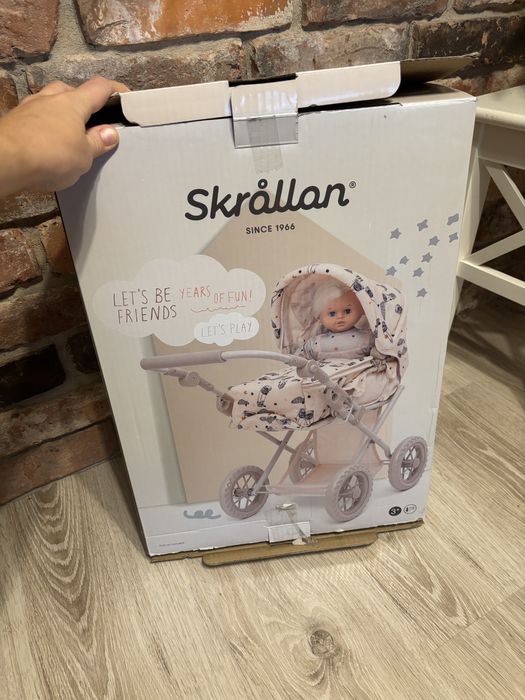 Wozek 3 w 1 retro skrollan dla lalek soacerówka gondola
