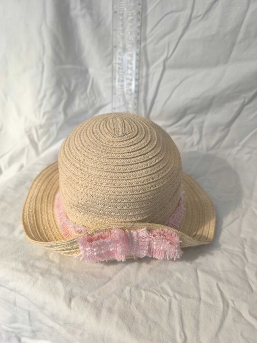 Chapéu para bebê fita rosa