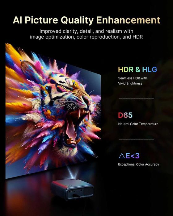 Projektor zewnętrzny NexiGo PJ40 Ultra Licencja Netflix