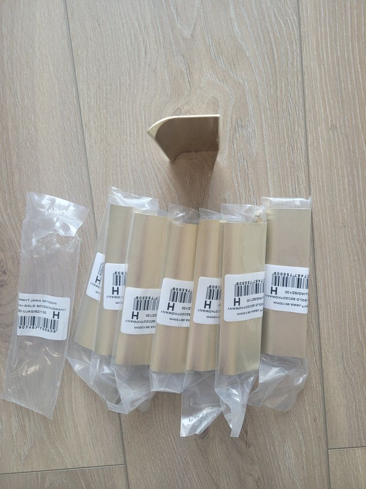 Uchwyty krawędziowe złote (8 szt) 13cm