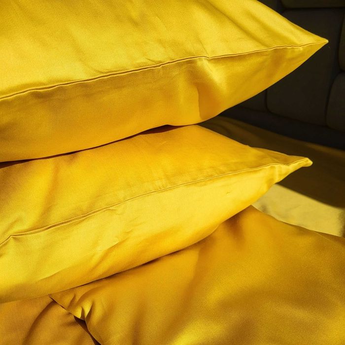 Сонячна постільна білизна. Преміум сатин. Жовтий комплект люкс