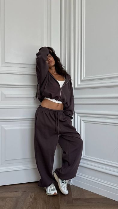 Спортивный костюм женский худи штаны топ кофта зипка zara el milas