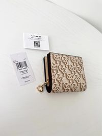 COACH Trifold Wallet Женский кожаный кошелек жіночий гаманець подарок