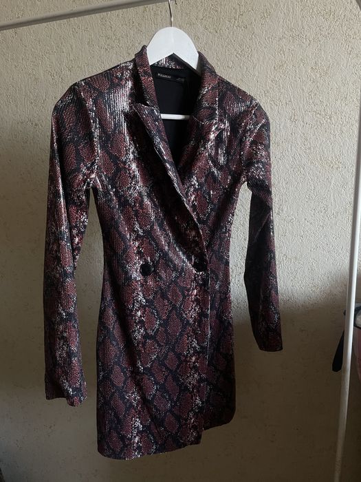 Платье пиджак в паетки коктейльное вечернее платье