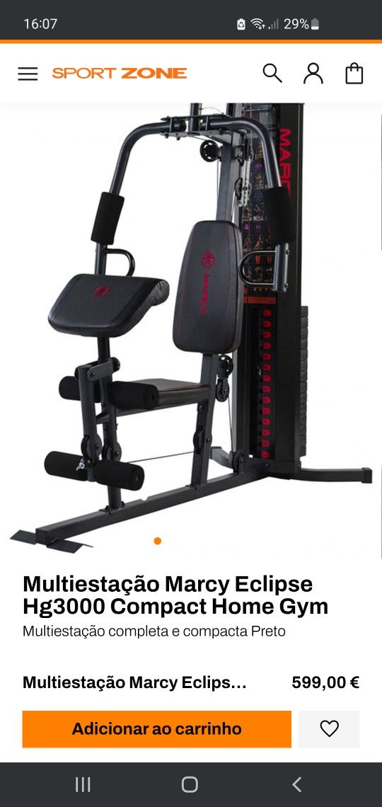 Máquina musculação marcy eclipse hg 3000