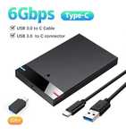 Кейс для жесткого диска HDD/SSD 2.5 формата Type-C SATA Черный