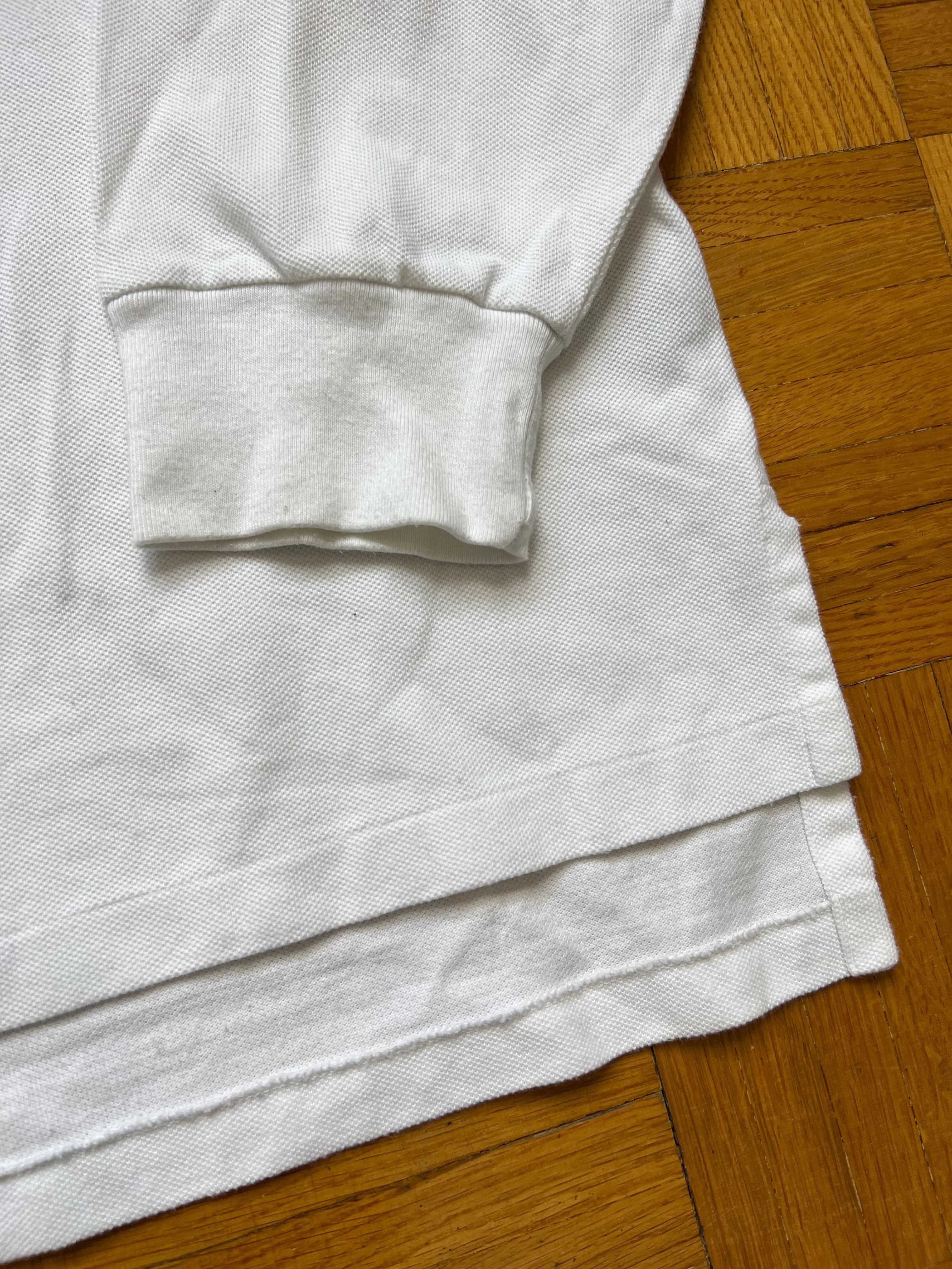 Longsleeve Ralph Lauren polo white vintage biały