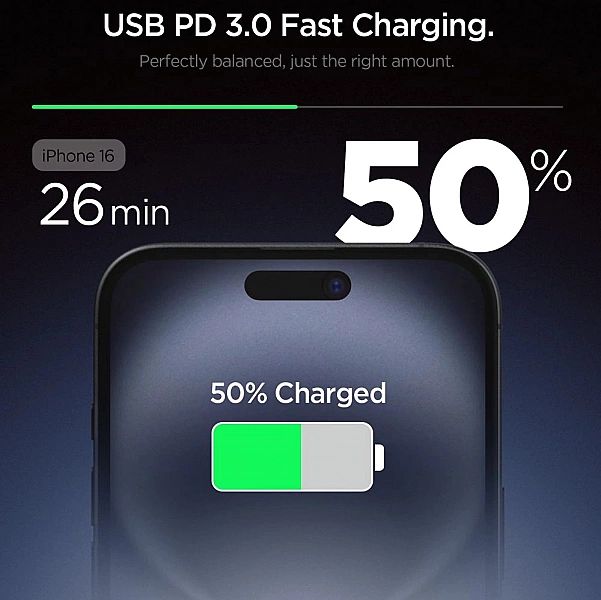 Ładowarka sieciowa Spigen Essential EE201EU USB-C 20W - biała