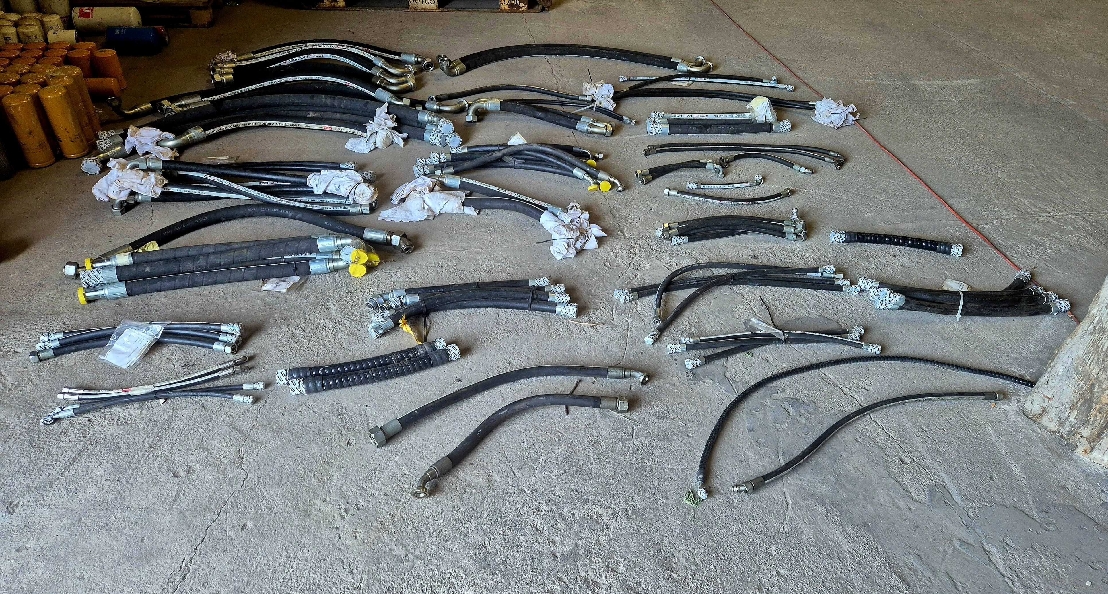 PARKER RAIL HOSE Węże Hydrauliczne Pakiet ok.100 Sztuk Oryginalne Nowe